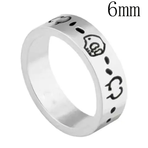 Fashion Ring 925 Zilveren Ringen voor Vrouwen Trouwringen Mannen Designer Trendy Sieraden Breedte 4mm 6mm Charm Accessoire