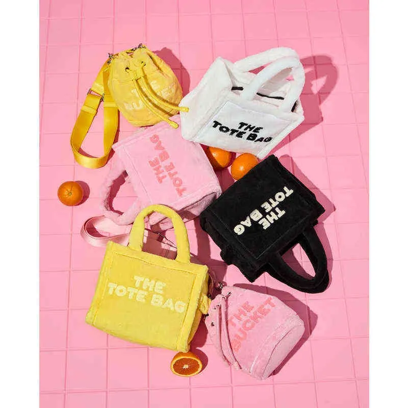 Women Handbag Luxury Plush Tote Basket Bag Designer Shoulder Crossbody Tote Bag Fashion Bali Drawstring Bucket Shopper Purse Sac
