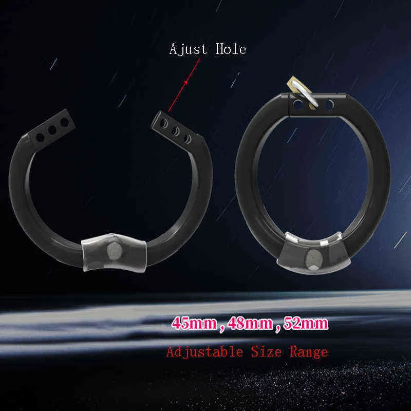 Nxy Cockrings Cage de chasteté courte taille réglable anneaux de pénis jouets sexy pour hommes masturbateurs appareil masculin Bdsm Dick Scrotum adultes 18 220505