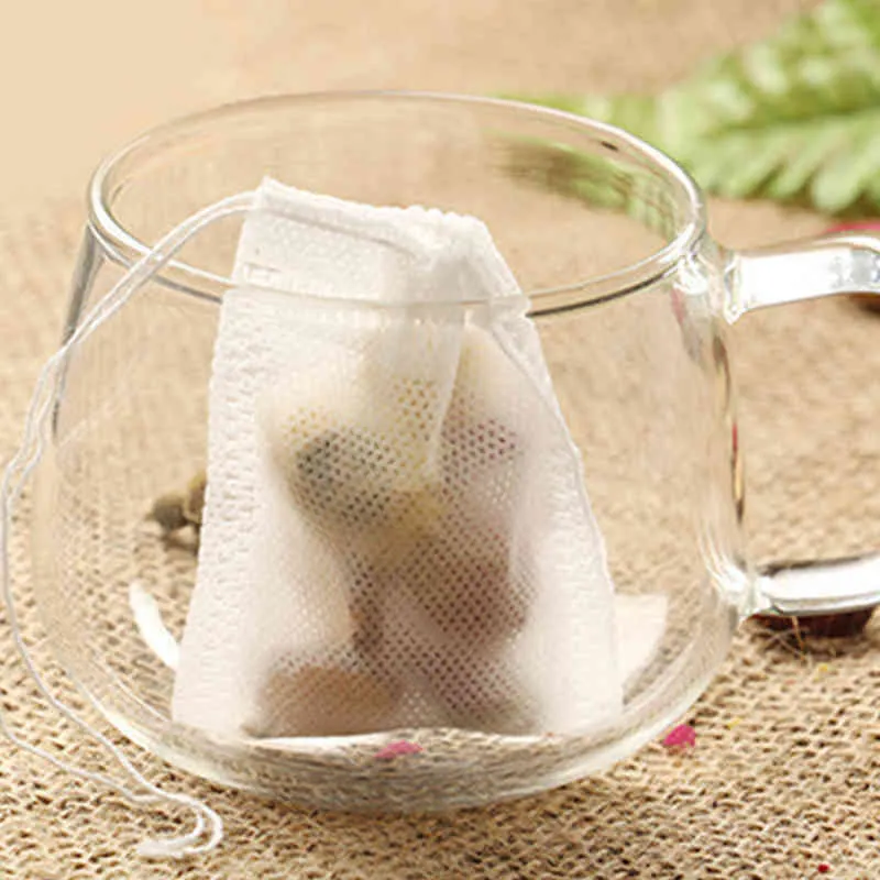 sachets de thé 5 x 7 cm sacs parfumés vides avec ficelle papier filtre scellé pour herbes en vrac