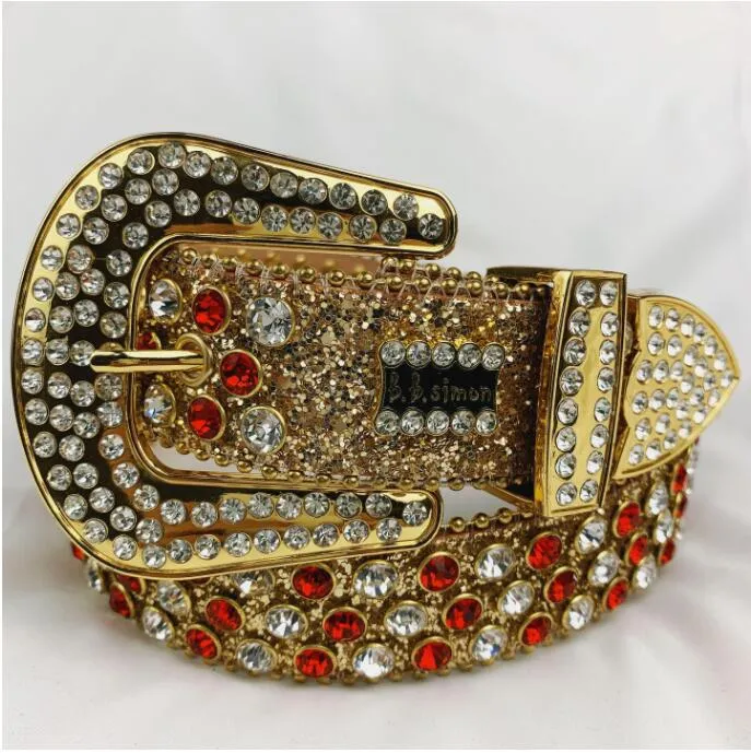 패션 클래식 BB Simon Belts Mens Womens With Bling Rhinestones 벨트 여성 디자이너 244L