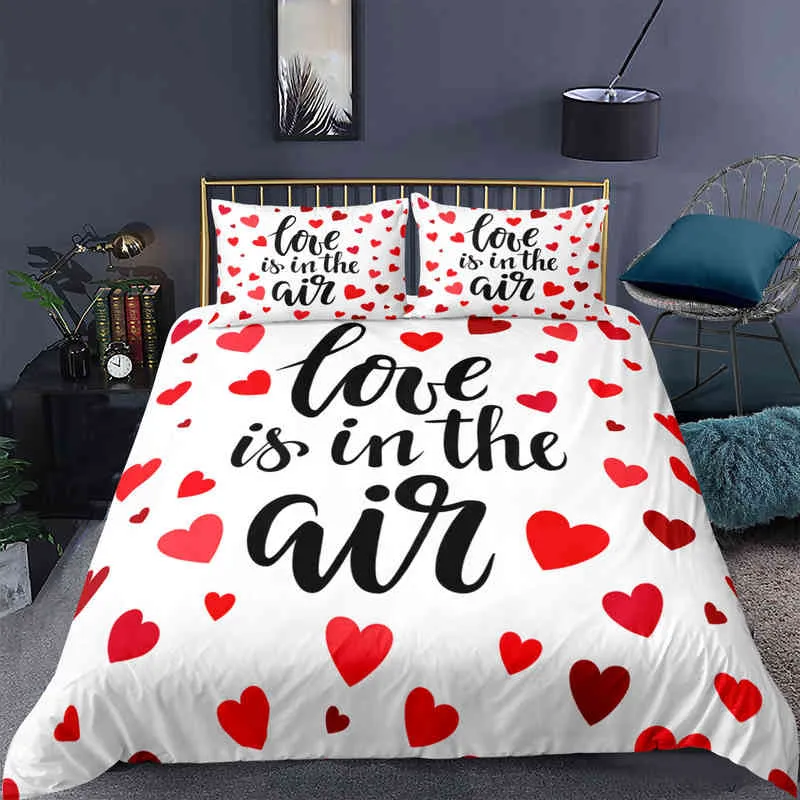 Couple Duvet Cover Set Black White Crown Love Comforter Queen and King Bedding Sets for Boy Girl Queen/king/full/twin Size