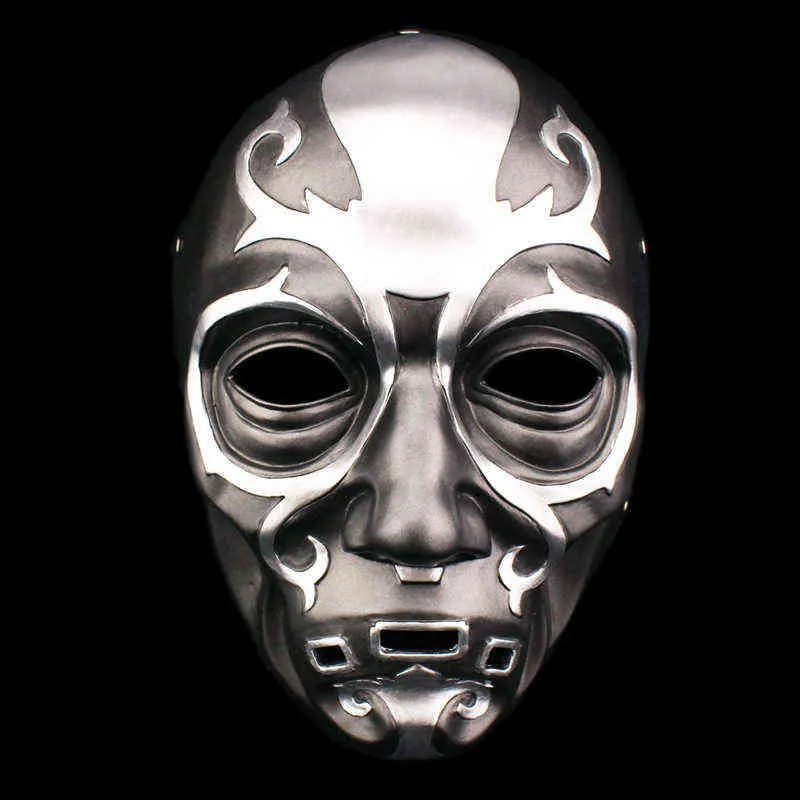 Malfoy Resin Masks 죽음의 먹는 마스크 코스프레 파티 가장 무도회 할로윈 카니발 소품 홈 벽 장식 수집품 T220802271A