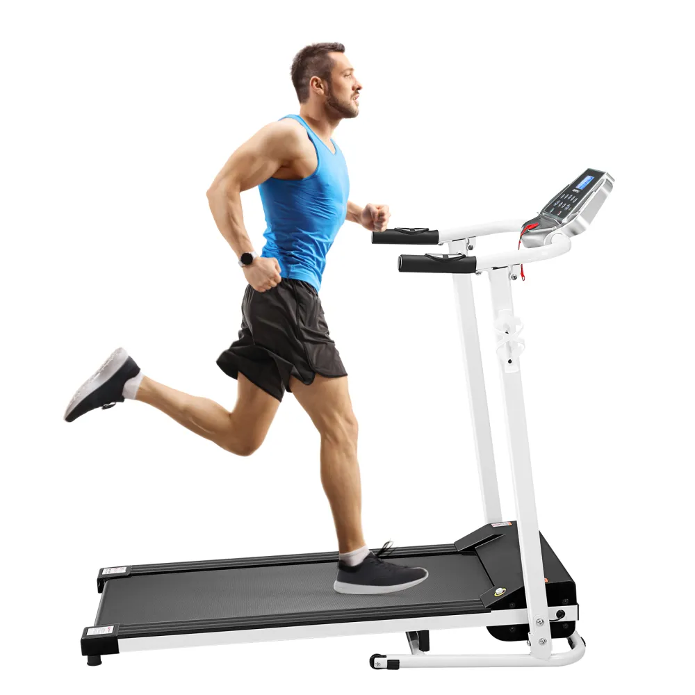 Motorized Treadmill 1.5HP Electric Folding Treadmill Adjustable Household Running Machine With LCD Monitor US Plug