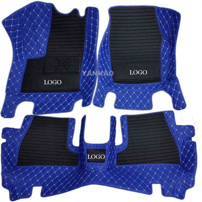 Tapis de sol de voiture imperméables pour Hummer H2 2003-2008 5 places SUV en cuir tous temps anti-dérapant couverture de tapis de voiture tapis de doublure de pied de voiture H220415