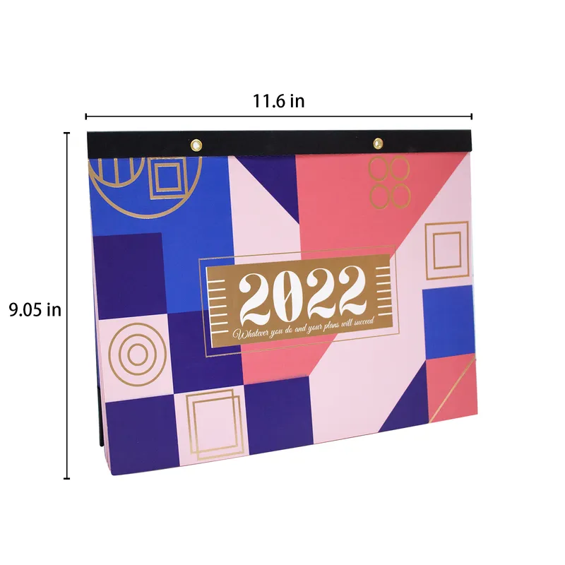 Großer hängender, abreißbarer Papierdruck, foliert, große tägliche, monatliche Schreibtischunterlage, individueller Wandkalender 220711