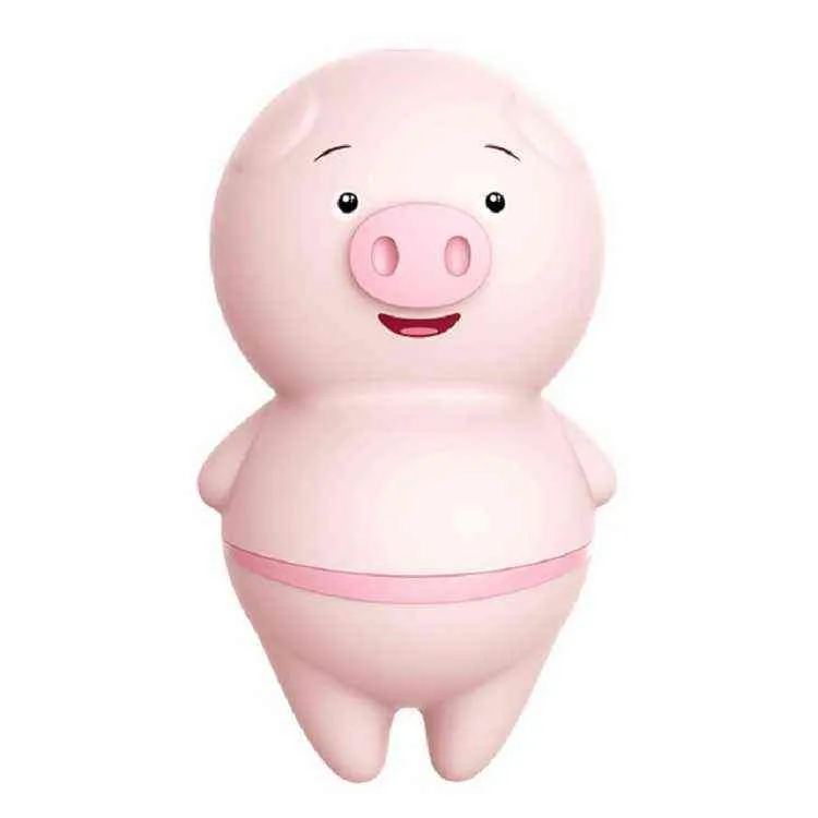 NXY Vibrators Usb Charging Pink Pig Wireless Jumping Eggs Clitoris Frequency Conversion Tongue Lick 0411