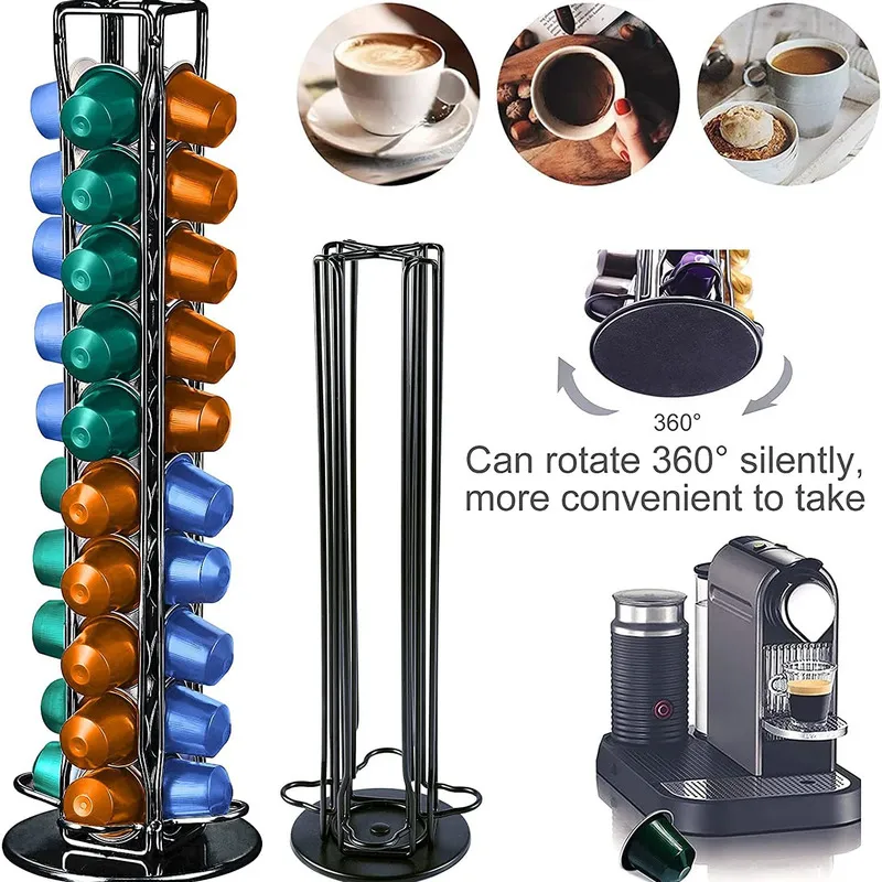 Практические кофейные капсулы дозирующие башню подходят для 40 Nespress Hore Holder Soporte Capsulas Nespresso 220509