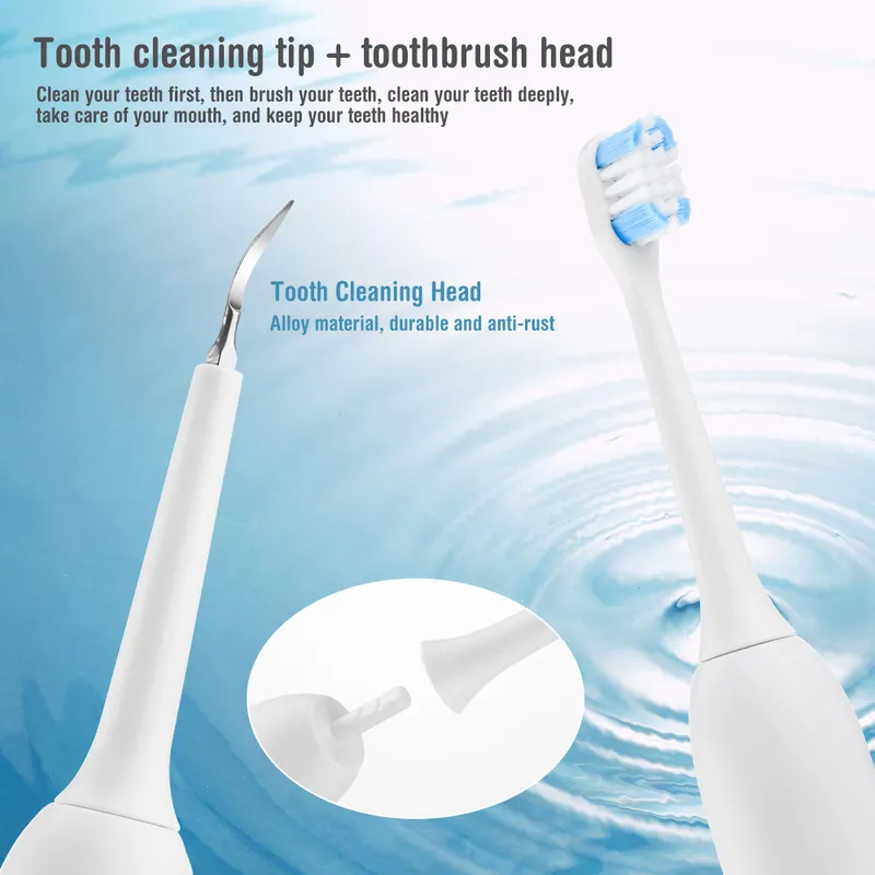 Electric Teeth Cleaner Sonic Dental Oral Plaque Stains Calculus Tartar Removal Whitening Toothbrush Usb Charging 220727