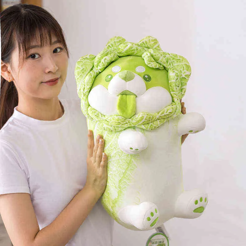 新しいスタイルかわいい日本の野菜犬抱きクリエイティブコールシバイヌイヌクッションcuddlyアニマルベイビードールソファギフトJ220704