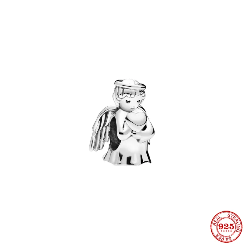 925 Стерлинговые серебряные свинки Ангел из любви бесплатные объятия кактус, футбольные бусины, бусин, браслет, дела с ювелирными аксессуарами, 1949369