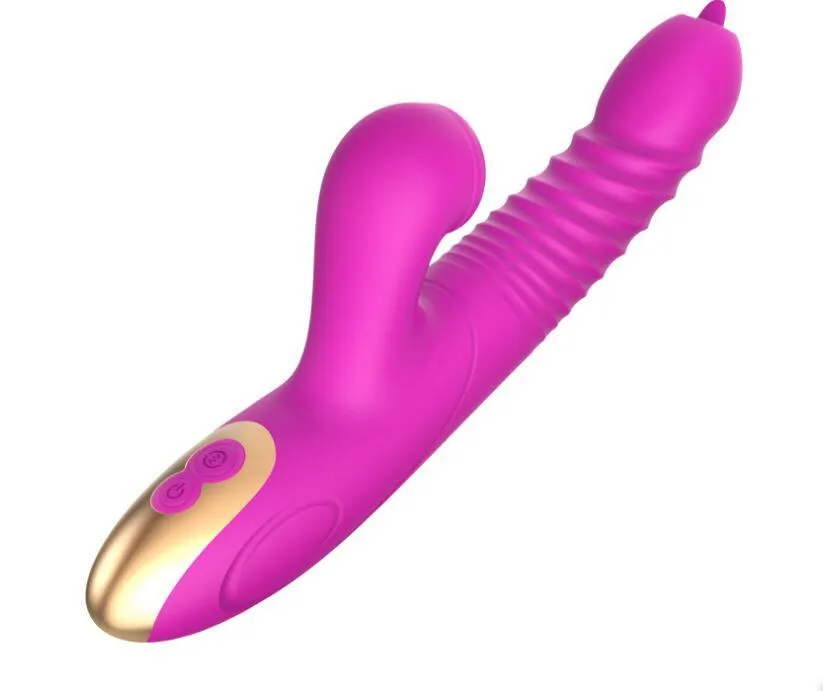 LIBO Intelligente Riscaldamento vibratore Giocattoli sexy la Femmina Dildo Clitoride Telescopico Stimolatore G Spot Potente Leccare Masturbatore