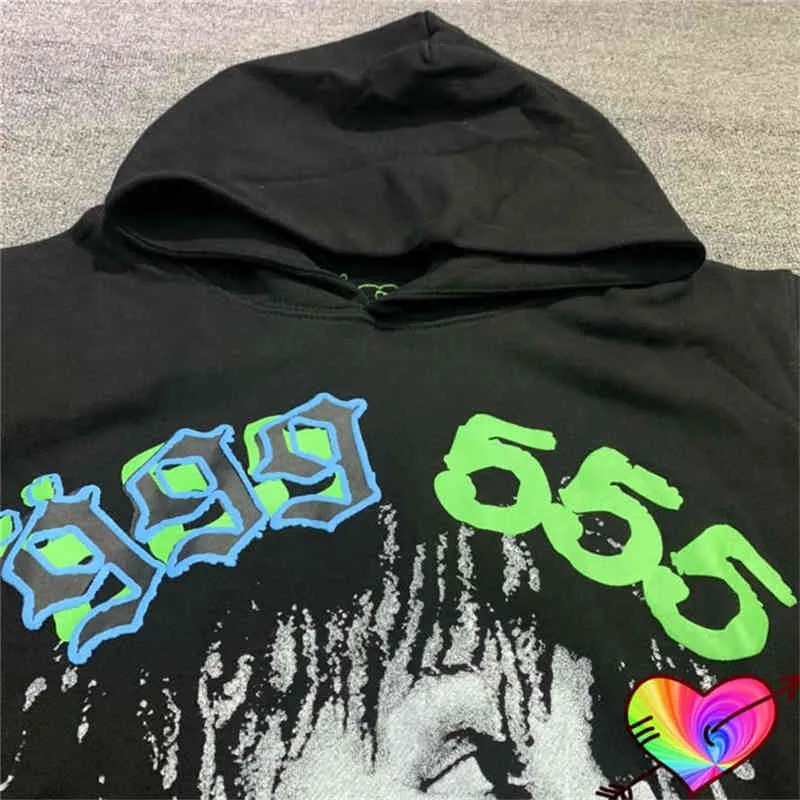 2022 Fluorescent Green Young Thug Hoodie Men Women Quality Spider Hoodie Web  Sweatshirts 555555 Pullovers
