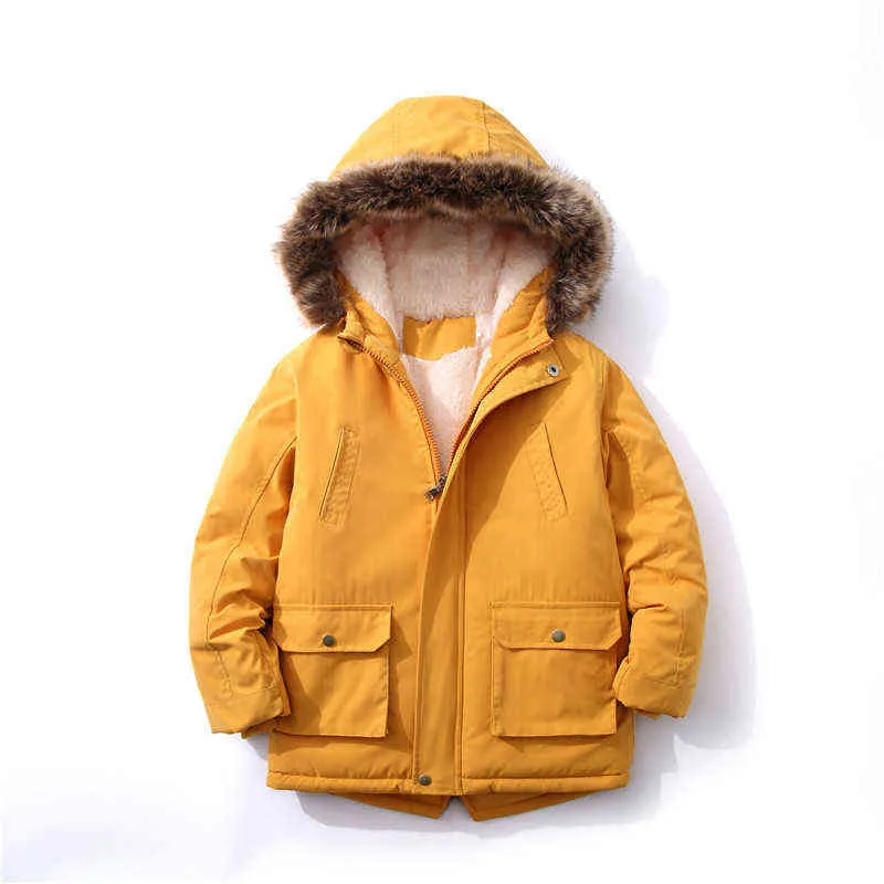 1-14 jaar jongens warme jassen winter bovenkleding voor kinderen mode bont kraag