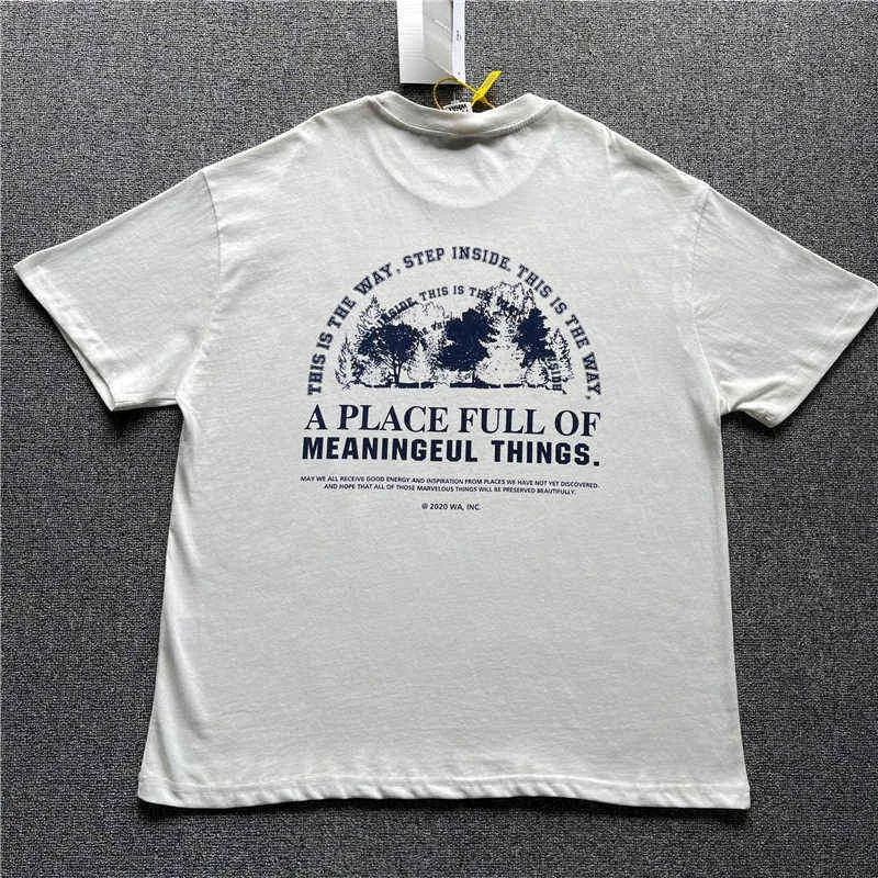 2022ss Archive Far Forest Printed T-shirts Men Women Best Quality Vintage Top Tees T-shirtT220721