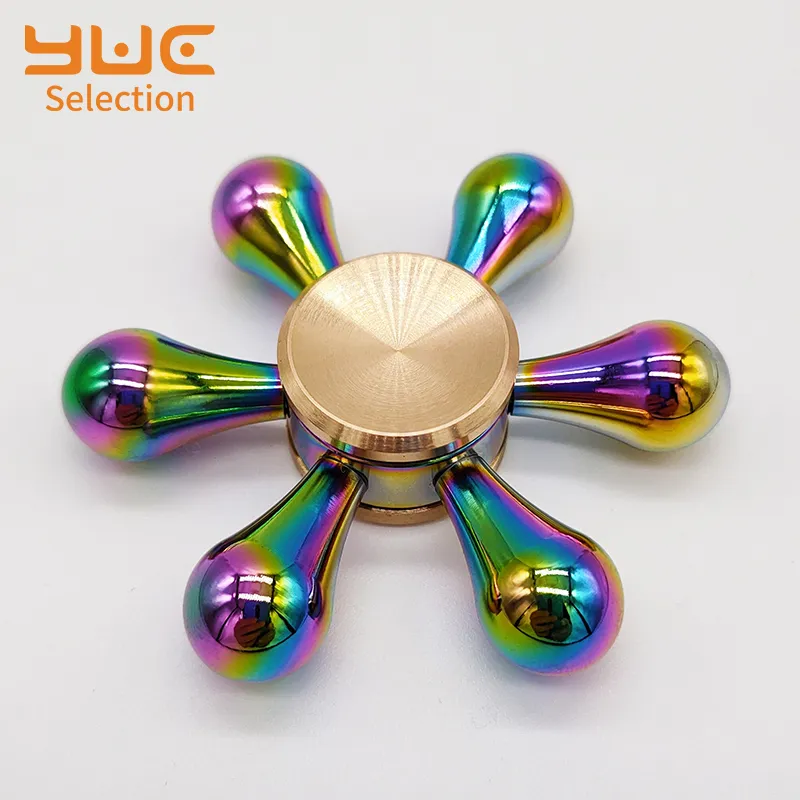 YUC Съемный медный мясо с помощью металлических игрушек Spinner Metal Toys R188 Silent Warning Hand Spinner Antive Live Toys для взрослых 220524