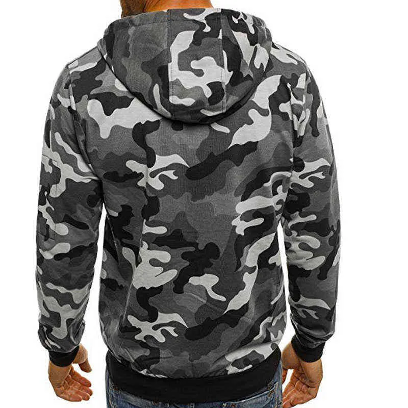 2022 Nieuwe Heren Felpa Casual Camouflage Kapmantel Voor Lente Herfst Mannelijke Streetwear Felpe Vest Sportkleding L220801