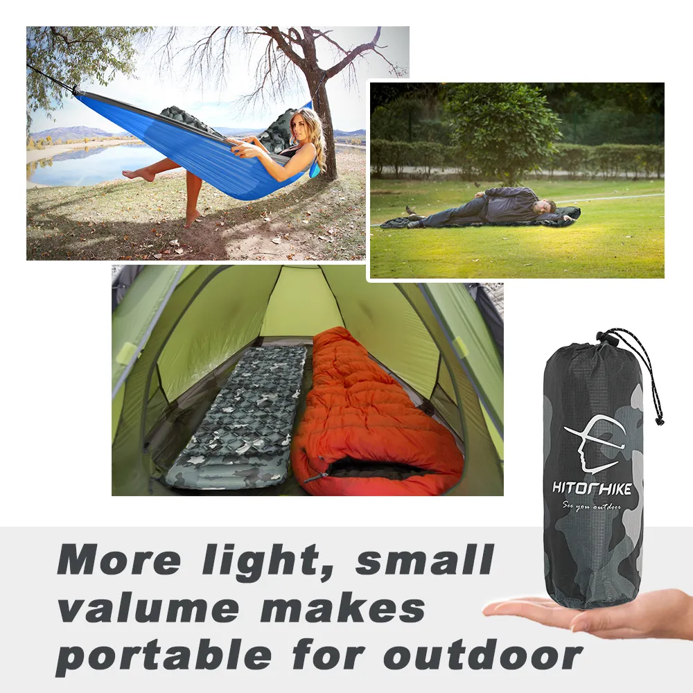 Camping para dormir ao ar livre colchão inflável com travesseiros tapete de viagem Casamento dobrável Campa de ar almofada de ar ultraleve Trekking