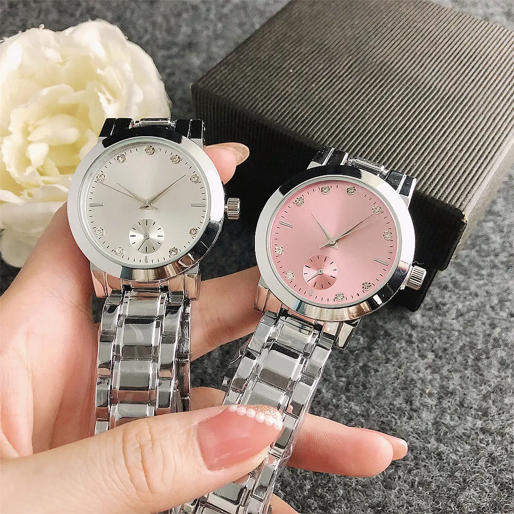 Montres-bracelets de marque femmes fille cristal Style métal acier bande Quartz horloge M148