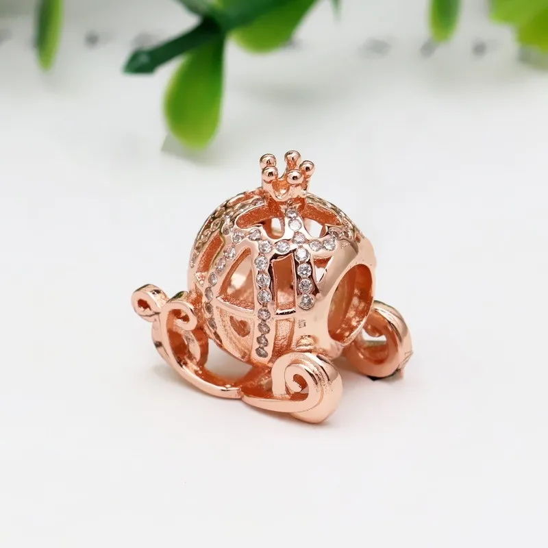 Popolare di alta qualità 925 sterling silver scintillante carrozza ciondolo perline fai da te braccialetto di fascino originale gioielli da donna accessori di moda4985904