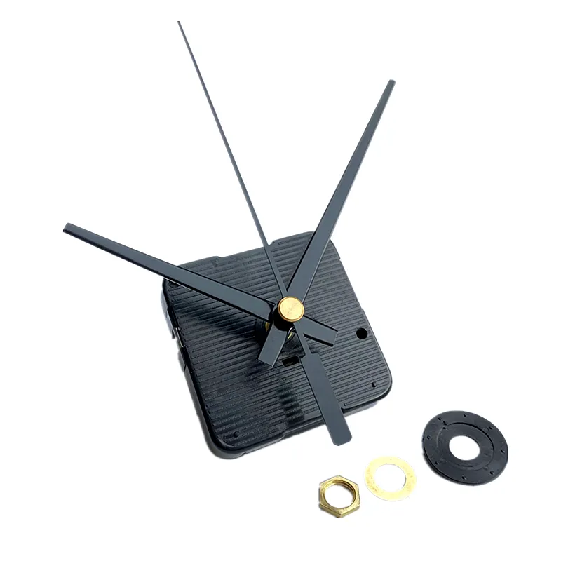 Mecanismo de movimiento de reloj de cuarzo silencioso, accesorios de repuesto para reloj de pared DIY con manecillas negras, kits de reparación 6262 224u
