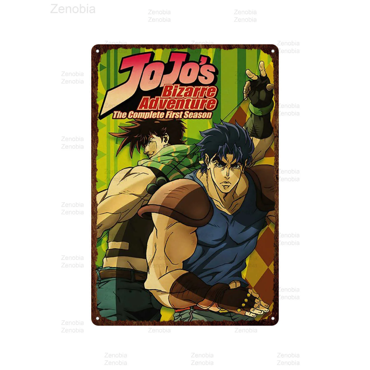 Klassisches Anime JOJO039s Bizarre Adventure JOJO Metallposter Action Anime Vintage Blechgemälde Schild Wandkunst Bar Kinderzimmer Zuhause Dec3153946