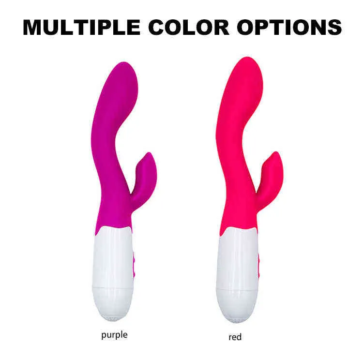 NXY Vibrators Good Price Realistic Rabbit Vibrator 30 Speeds Mode Sex Toy Dildo for Women Couple Adult 0411