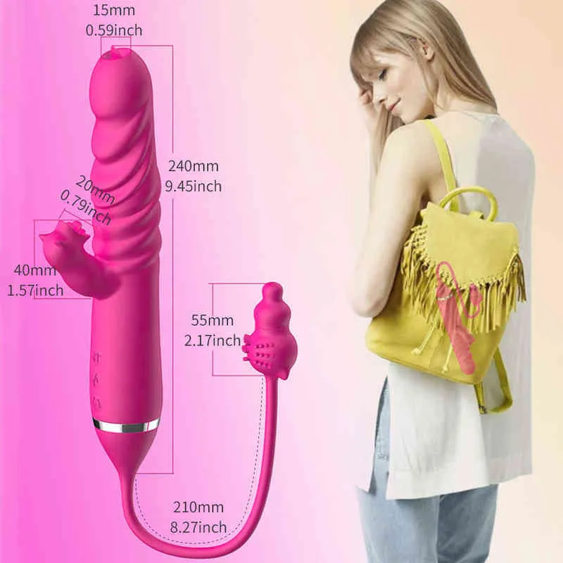 NXY Vibrators 7-Frequency Dildo Soft Female Masturbation Tool Sex Machine G-Spot Vaginal Stimulator Cunt Toy pour Couple 220427