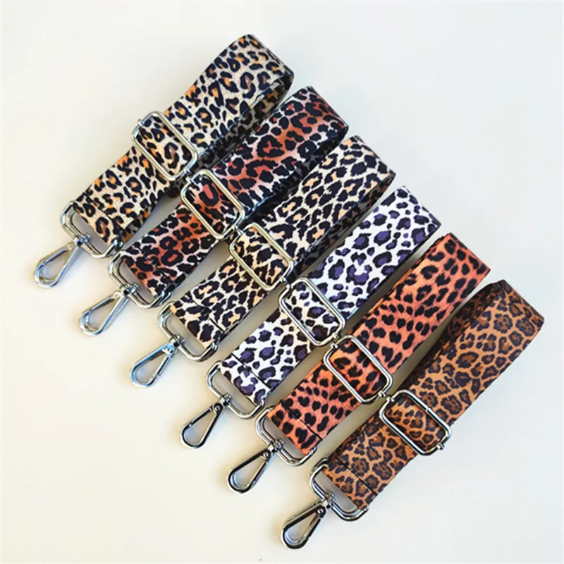 Tiras de bolsas de leopardo bolsas de mensajería de hombro ajustables accesorios de bolsa de bolsas de correa ancha