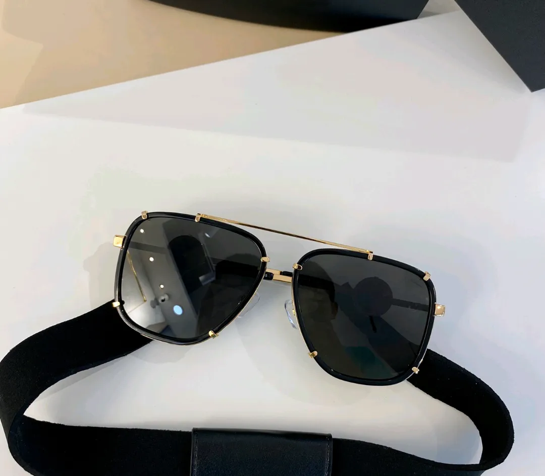 2233 Square Pilot Sunglasses for Men Gold Black Dark Grey Lens Glasses Women Glasses Fashion Accessories Sunglasses UV400 Eyewear281Y