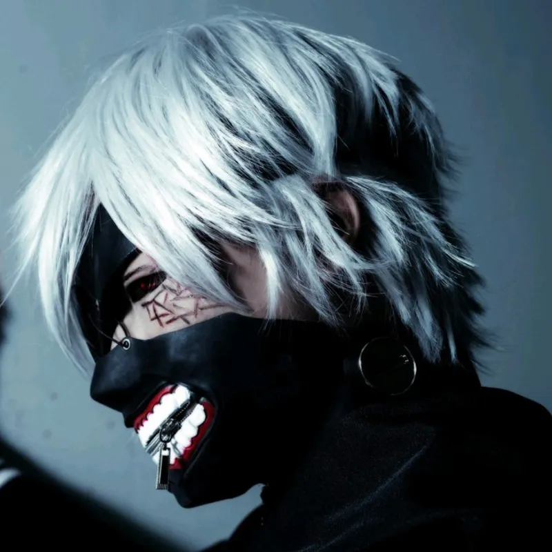 Аниме Токио упырь Kaneki Ken Cosplay Costumes Mask Mask Party Masks 220715