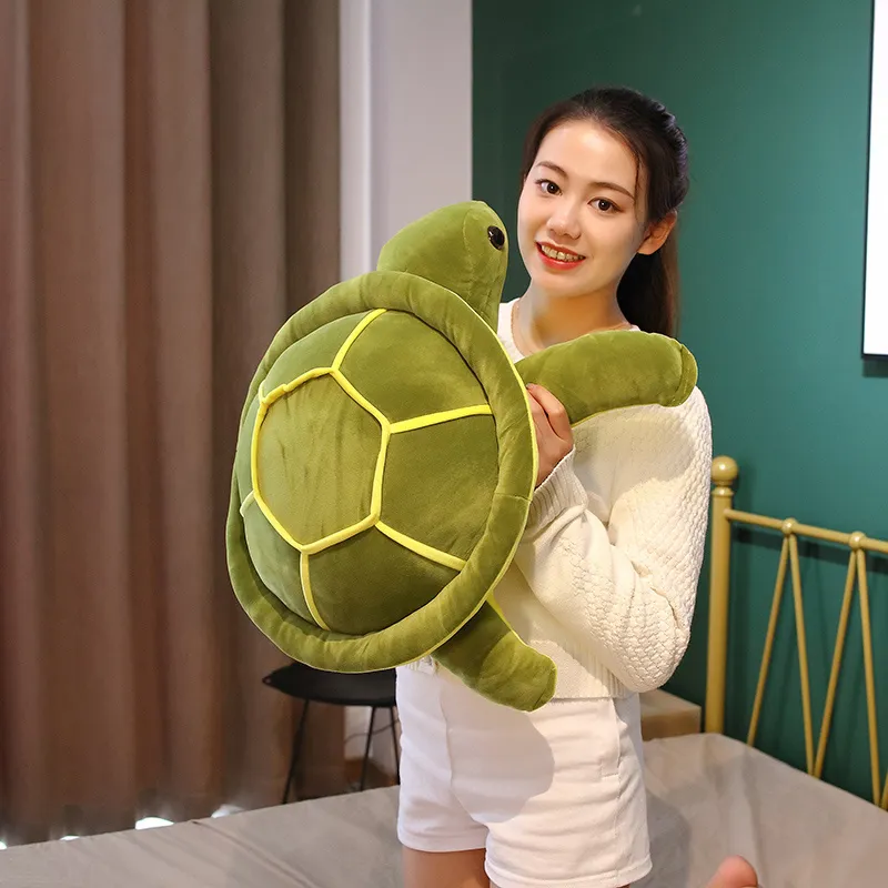 35/45/55cm Lovely Tortoise Plush Toy Kawaii Animal Dolls Stuffed Soft Sea Turtle Pillow Birthday Gifts for Children Girl 220409