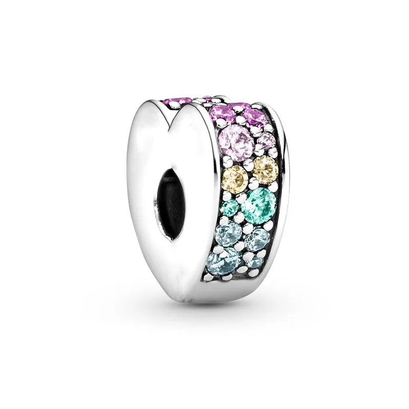 Nowa popularna 925 sterling silver wysokiej jakości oferta specjalna wisiorek moda rainbow love charm wisiorek koraliki nadaje się do bransoletki pandora biżuteria damska DIY making