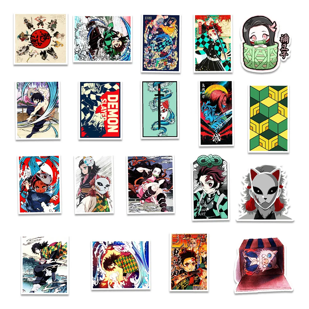 Новые сексуальные 50 шт -50 демонов демонов аниме комиксы карикатуры наклейки на наклейки Diy Bike Skateboard Loolop Kid Cool Graffiti Sticker Classic Toys