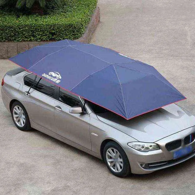 4 x 2,1 m Bil värmeisolerande presenning täcka solskugga skydd paraply oxford tyg anti-uv vikbara auto tält tillbehör w220317