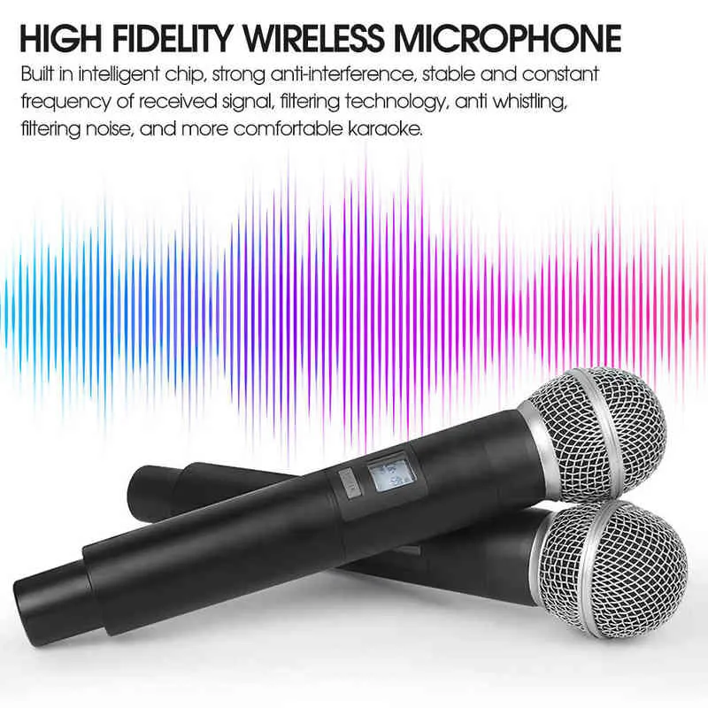 Microfono wireless microfono portatile professionale SHURE UHF 600-635 MHz Karaoke Church Show Meeting Studio Recording GLXD4 W220314