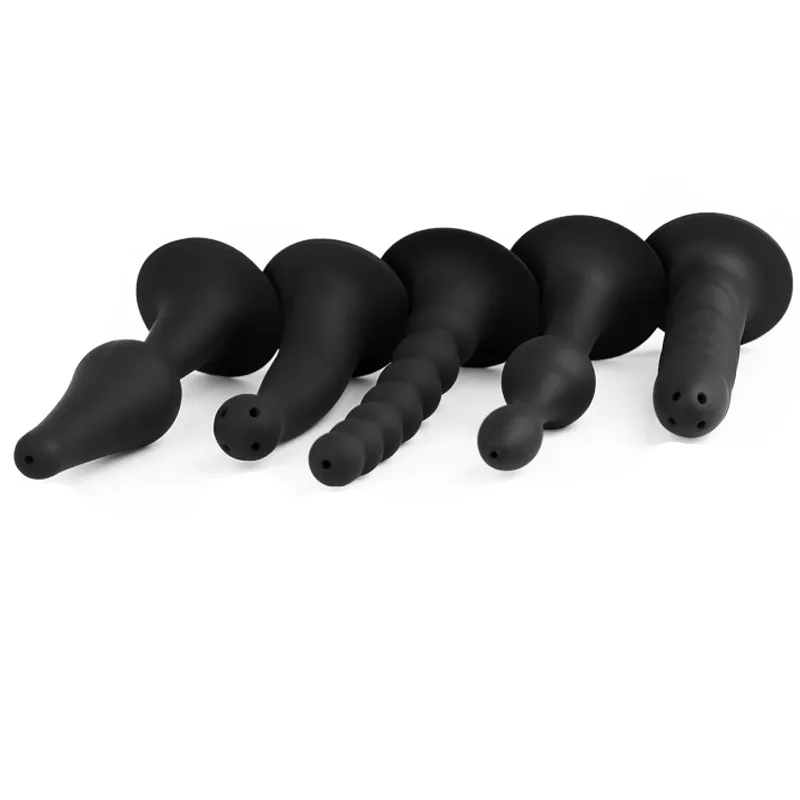 Anal Douche Chuveiro Limpeza enema Enema Enema Vaginal Anus Ass Cleanner Silicone 5 Styles Head Butt Plug Tap Tap Toys para homens