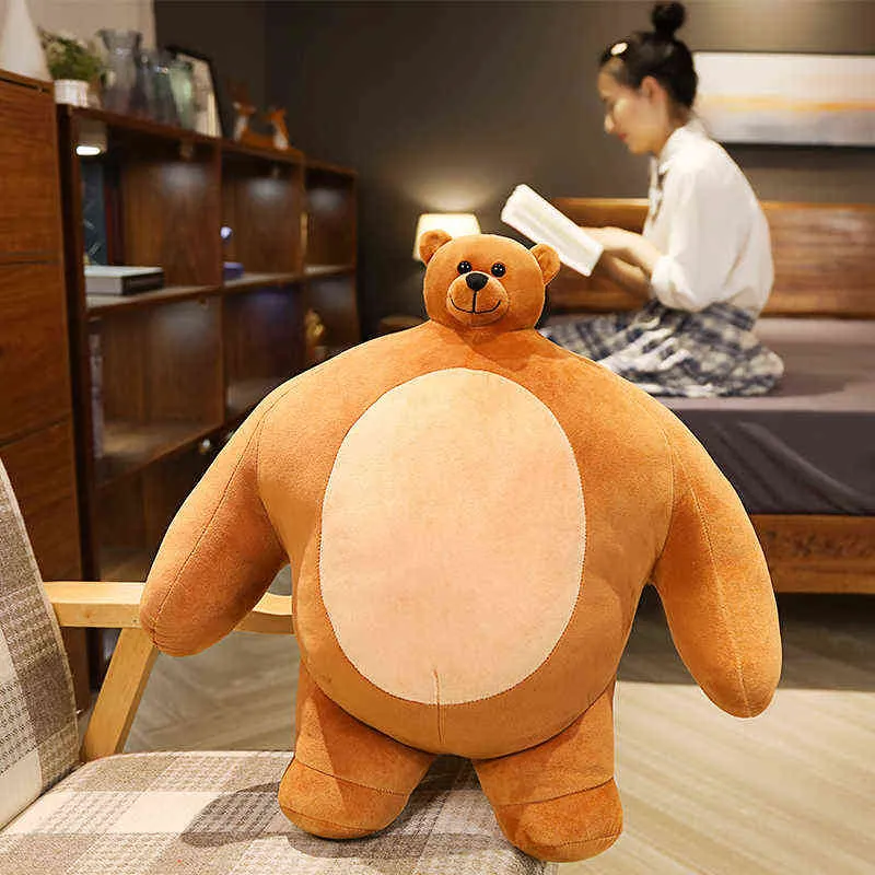CM Kawaii Bear Cuddle Cartoon Pojkvän Fylld Doll Soft Cushion Children Toys Birthday Present till flickvän Lover J220704