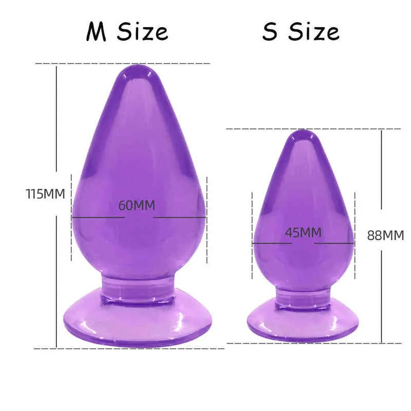 Nxy Anal Toys Mise M gs06 Large Backyard Beads Anal Balls Bigger Plug Beads Sex Soft Silicone Vaginal Butt Plug 220506
