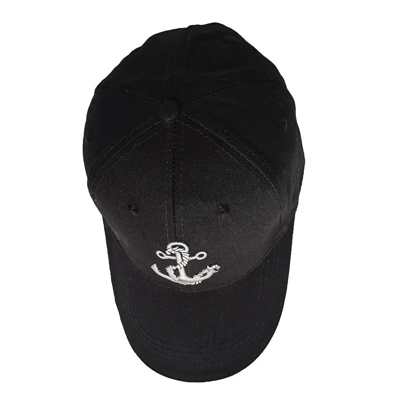 Black Cap Sailor Hat For Men Baseball Caps Fashion Anchor Embroidered Cotton Women Outdoor Sport Casual Snap Back Hiphop Sunhats 220706