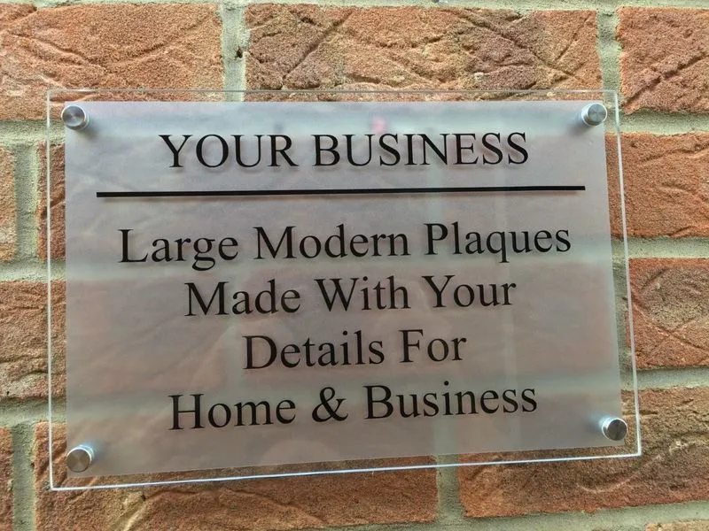 Personnaliser MODERN BUSINESS PLAQUE LARGE A4 HOUSE SIGN GLASS ACRYLIC OFFICECOMMERCIAL 220706