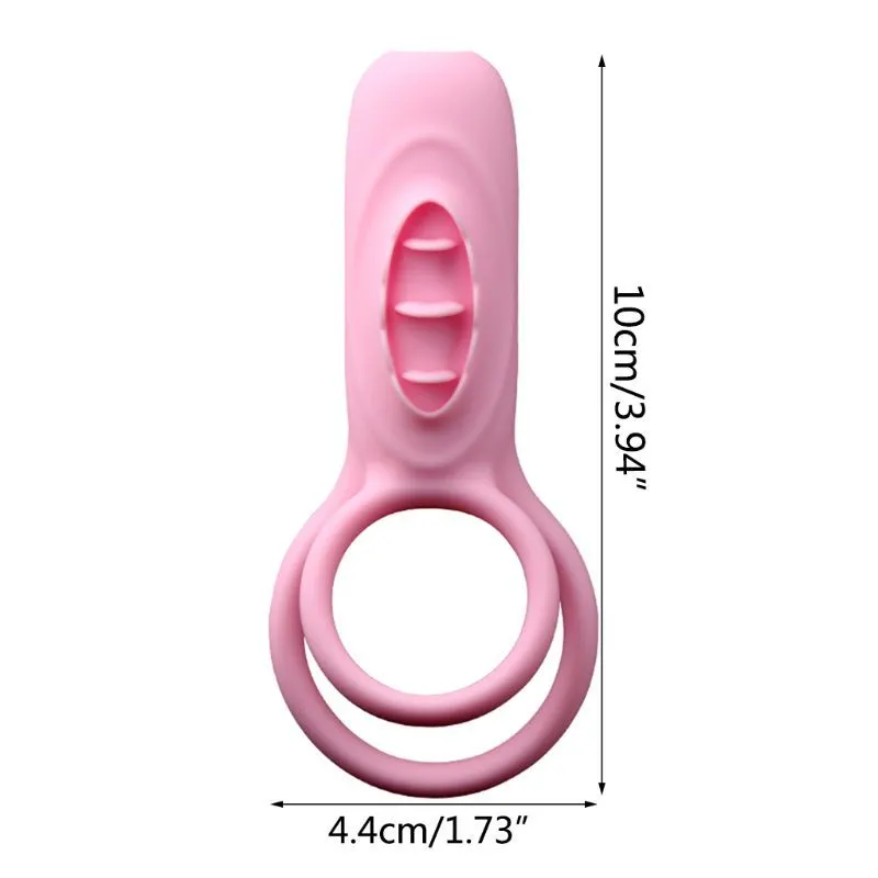 Afstandsbediening Vibrerende Penis Ring met Tong Man Cock Clitoris G-Spot Vibrators Clitoris Stimulators Krachtige U1JD