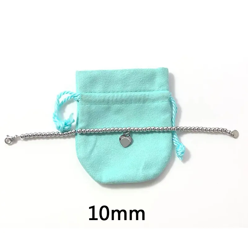 15 mm 10 mm hartarmbanden vrouwen 4 mm kralen ketting strengen roestvrij staal paar sieraden geschenken voor accessoires blauw roze rode groene groothandel