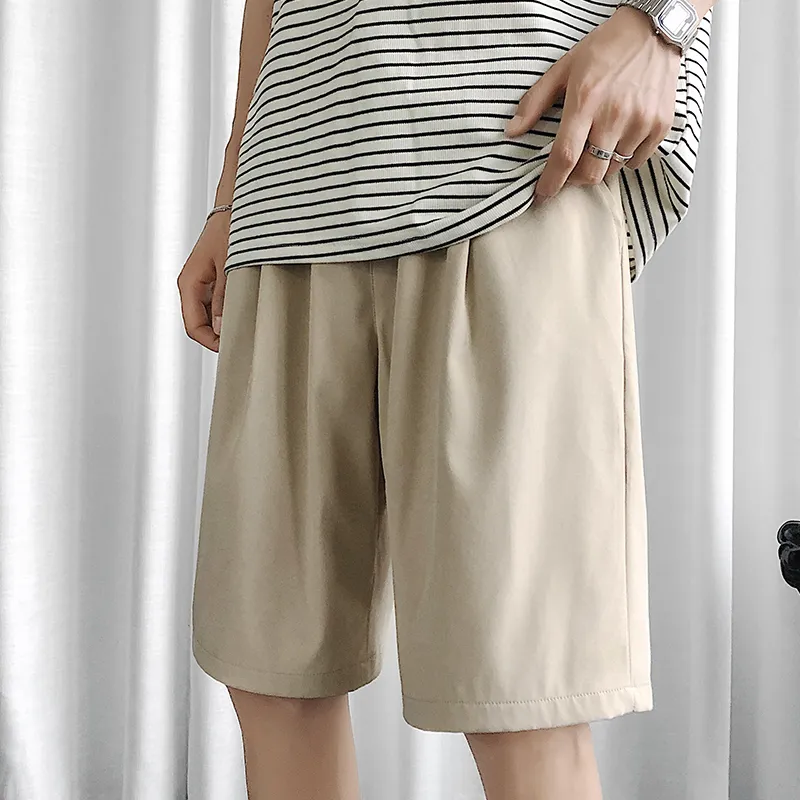 男性のカジュアルショーツソフトドローストリングオスの夏の通気性膝の長さのズボン特大のソリッドバギーポケットパンツhombre 220621