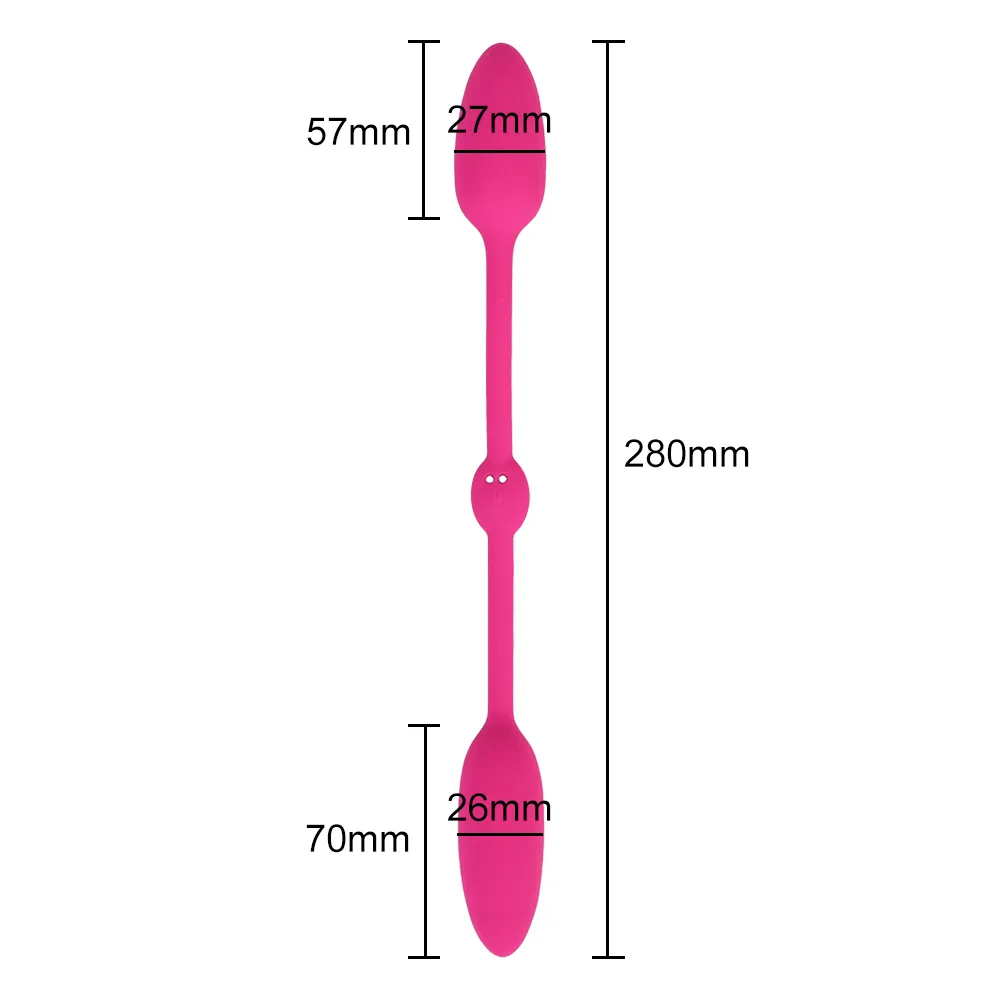 IKOKY Vibromasseur télécommandé Double tête Oeuf vibrant Balle vaginale Stimulateur de clitoris 10 Mode G-spot Masseur sexy Jouets pour femmes