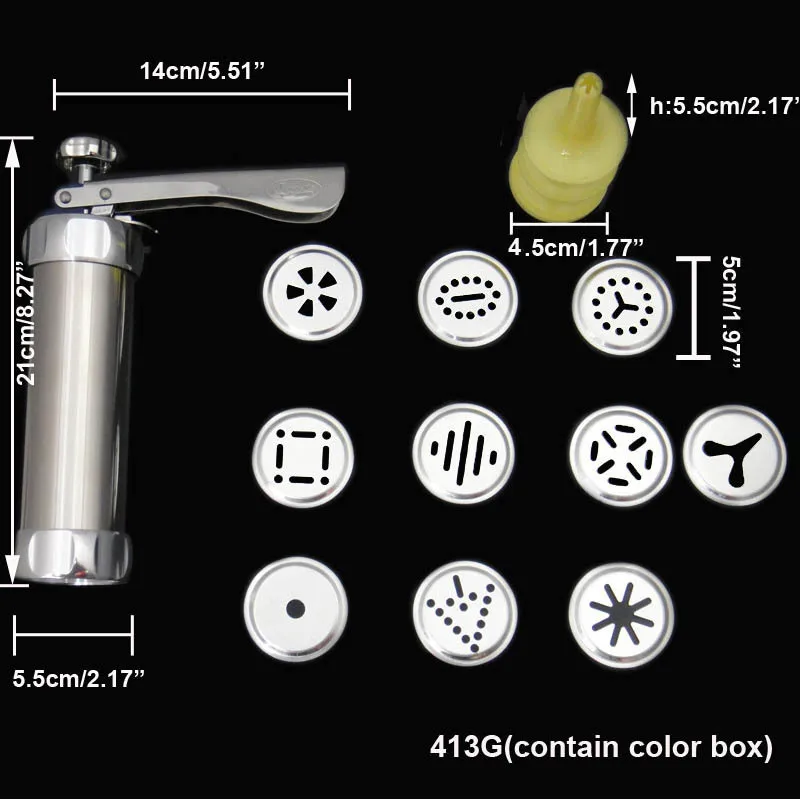 Ferramentas de cozimento Portátil 20 Moldes de biscoito Gadgets de cozinha Biscoitos Pressione Máquina metal 1 Conjunto 4 BOBOS S CORTE 220601