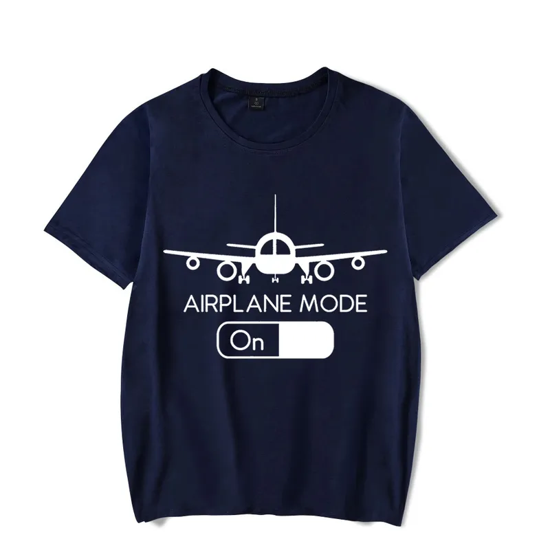 Komik Pilot Uçan Uçak Modu T Shirt Kadınlar ve Erkekler Yaz Pamuk Harajuku Kısa Kollu O Boyun Sokak Giyim Aydınlık Siyah T-Shirt 220607