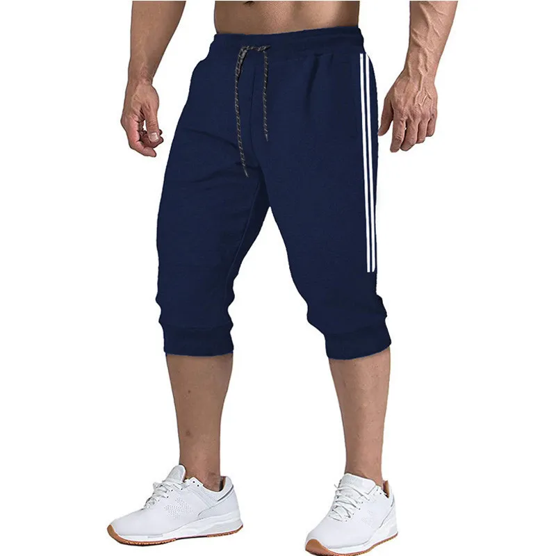 Jogger Casual Slim Harem Soft 34 Trousers Fashion Men Sweatpants Summer Comfy Male Shorts XXXL 220705