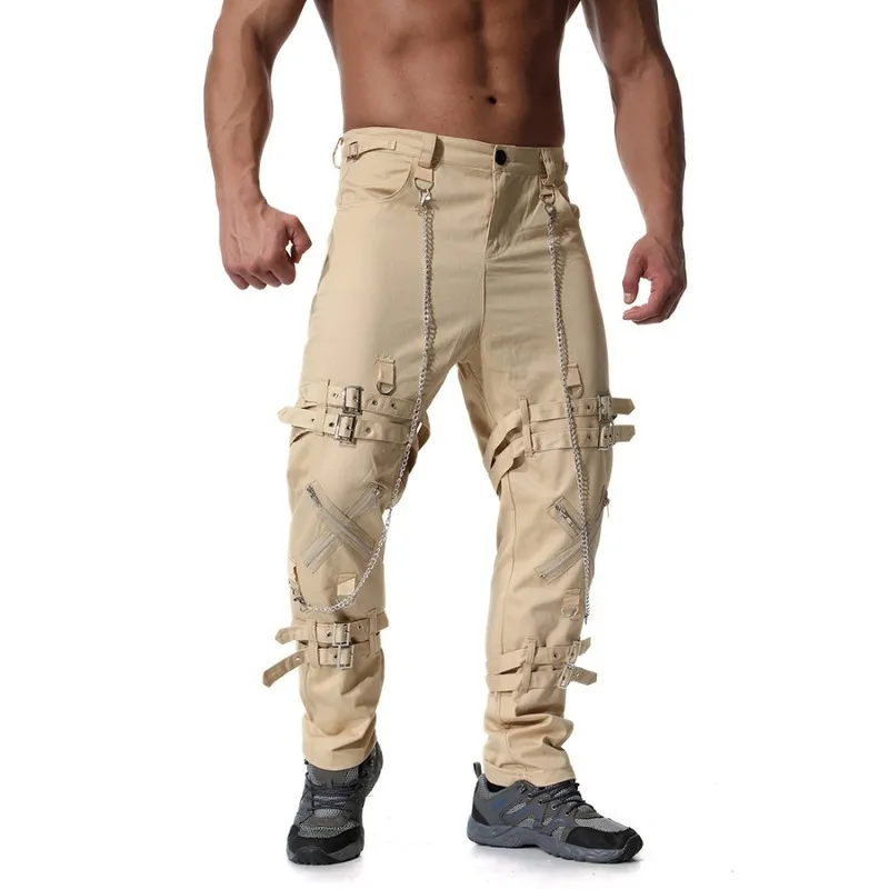 Herrenhosen Ankünfte Männer Mode Hip Hop Jogger Punk Rock Cargohosen Reißverschlüsse Streetwear Männer Vinatge Hosen Drop ABZ182 220826