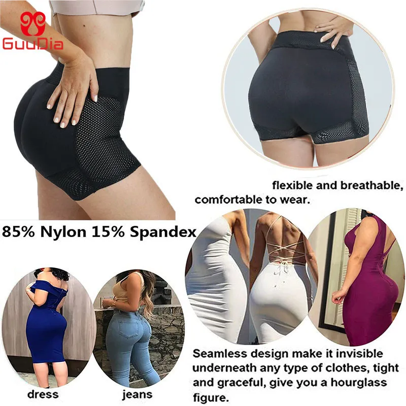 GUUDIA Women Shapers Hip Enhancer Butt Boyshorts Butt Panties High Waist Padded Underwear Butt Lifter Shapewear Tummy Control 220702